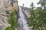 Vernal Waterfall In Yosemite National Park In California, Usa Stock Photo