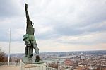 View From Gellert Hill In Budapest,hungary Stock Photo