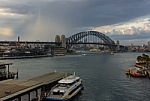 View Of Sydney Harbour Bridge And Boats. Sydney One Of The World Stock Photo