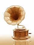 Vintage Gramophone Stock Photo