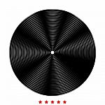 Vinyl Record. Retro Sound Carrier Icon Stock Photo