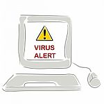 Virus Alert On Computer Stock Photo