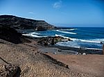 Volcano And Sea In Lanzarote Stock Photo