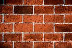 Wall Made From Red Solid Bricks Stock Photo