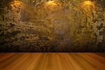 Wall With Wooden Floor Stock Photo