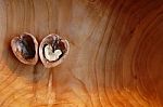 Walnuts In Love Stock Photo