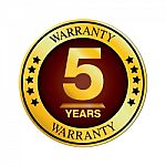 Warranty Design. Five Year Warranty Design Isolated On White Background Stock Photo