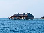 Water Bungalows At Maldives Stock Photo