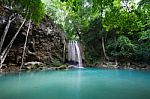 Waterfall In Tropical Forest Stock Photo