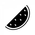 Watermelon Slice Symbol Icon  Illustration On White Stock Photo