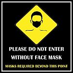 Wear Face Covering Sign Stock Photo