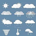 Weather Icons Stock Photo