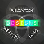 Web Design Words Displays Designs For Logo Publication And Websi Stock Photo
