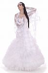 Wedding Bride In White Dress Stock Photo