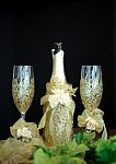 Wedding Champagne Glass Stock Photo