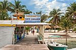Welcome Sign To Caye Caulker Belize Stock Photo
