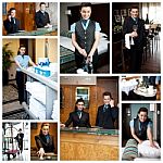 Welcome To Our Hotel, Cherish The Services Stock Photo
