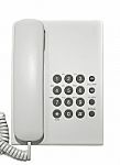 White Office Telephone Stock Photo