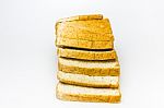 Whole Wheat Bread On White Background Stock Photo