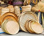 Wicker Baskets Stock Photo