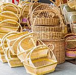 Wicker Baskets Stock Photo