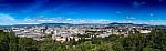 Wide Panorama Of  Oslo City Background Stock Photo