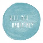 Will You Marry Me Text Stock Photo