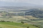 Wind Farm In Apulia Stock Photo