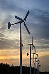 Wind Generators Turbines Stock Photo