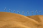 Wind Power Hill Stock Photo
