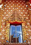 Window Of Thai Temple Stock Photo
