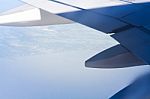 Wing Of Plane Stock Photo