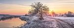 Winter Sunrise Stock Photo
