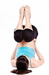 Woman Doing Fitness Exercises Stock Photo