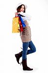 Woman Doing Shopping Stock Photo