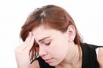 Woman Having Headache Stock Photo