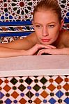 Woman In Bathtub Stock Photo