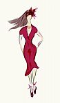 Woman Sketch Stock Photo