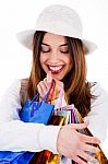 Woman With Shopping Stock Photo