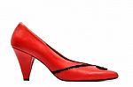 Womans Red Shoe Stock Photo
