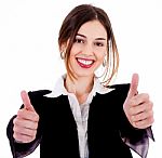 Women Showing Thumbs Up Stock Photo