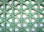 Wood Carving Of Geometry Pattern Stock Photo