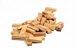 Wooden Block Building Stock Photo