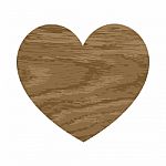 Wooden Heart With An Oak Stock Photo