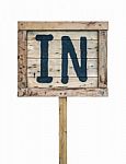 Wooden Sign Stock Photo