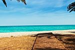 Wooden Walkway On The Beach Stock Photo