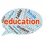 Words Cloud Related To Education And Relevant Stock Photo