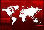 World Map Technology-style Stock Photo