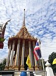 Worship Buddhist Pavilion Statue At Temple In Thailand  Stock Photo