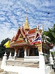 Worship Buddhist Pavilion Statue At Temple In Thailand  Stock Photo